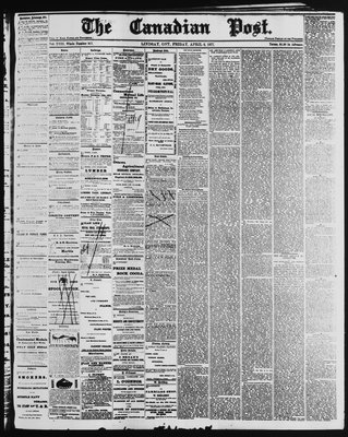 Canadian Post (Lindsay, ONT), 6 Apr 1877