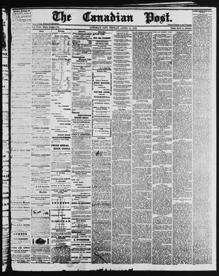 Canadian Post (Lindsay, ONT), 13 Apr 1877