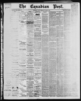 Canadian Post (Lindsay, ONT), 29 Jun 1877