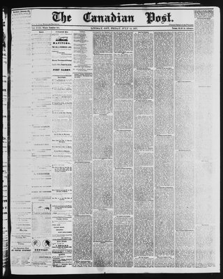 Canadian Post (Lindsay, ONT), 13 Jul 1877