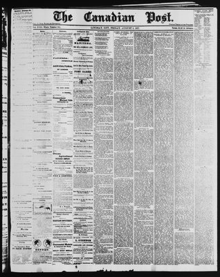 Canadian Post (Lindsay, ONT), 3 Aug 1877