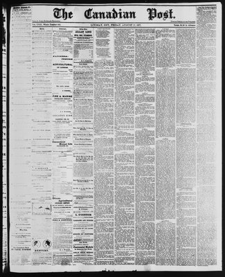 Canadian Post (Lindsay, ONT), 17 Aug 1877