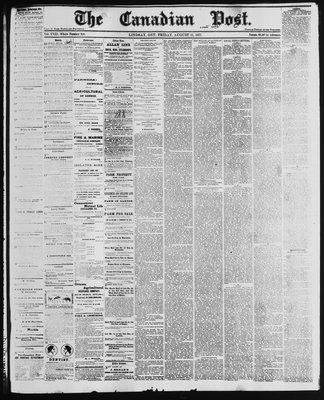 Canadian Post (Lindsay, ONT), 31 Aug 1877