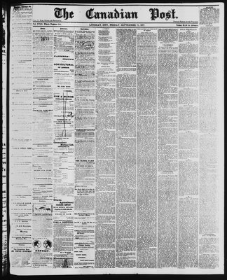 Canadian Post (Lindsay, ONT), 21 Sep 1877