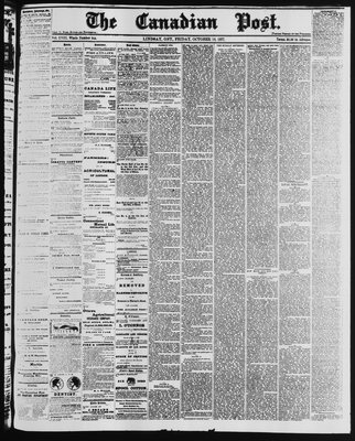 Canadian Post (Lindsay, ONT), 12 Oct 1877