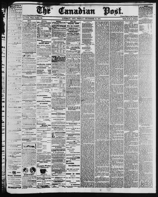 Canadian Post (Lindsay, ONT), 28 Dec 1877