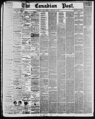 Canadian Post (Lindsay, ONT), 18 Jan 1878