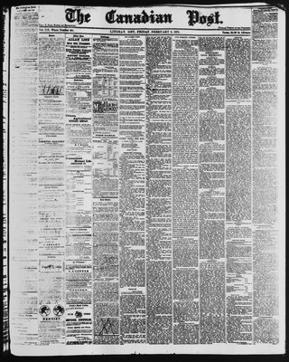 Canadian Post (Lindsay, ONT), 8 Feb 1878