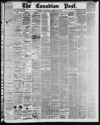 Canadian Post (Lindsay, ONT), 15 Feb 1878