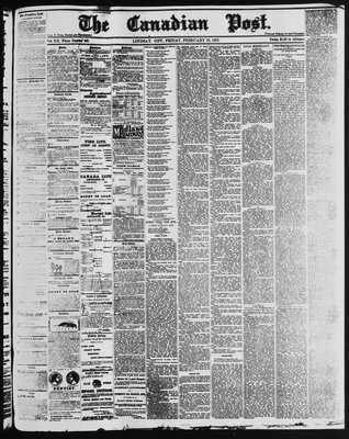 Canadian Post (Lindsay, ONT), 22 Feb 1878