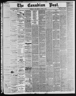 Canadian Post (Lindsay, ONT), 26 Apr 1878