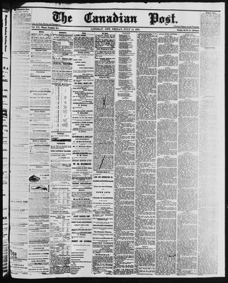 Canadian Post (Lindsay, ONT), 12 Jul 1878