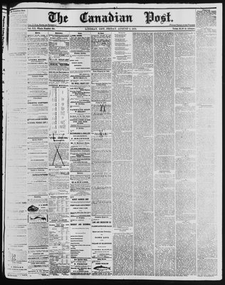 Canadian Post (Lindsay, ONT), 2 Aug 1878