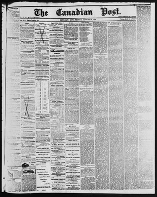Canadian Post (Lindsay, ONT), 30 Aug 1878
