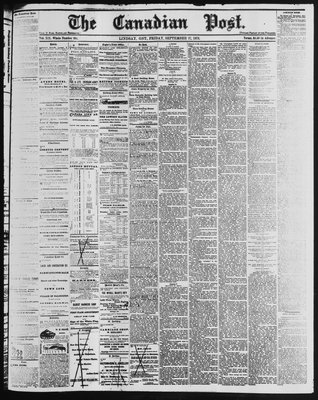 Canadian Post (Lindsay, ONT), 27 Sep 1878