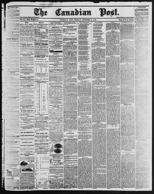 Canadian Post (Lindsay, ONT), 18 Oct 1878