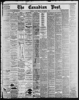 Canadian Post (Lindsay, ONT), 1 Nov 1878