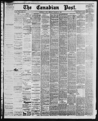 Canadian Post (Lindsay, ONT), 14 Mar 1879