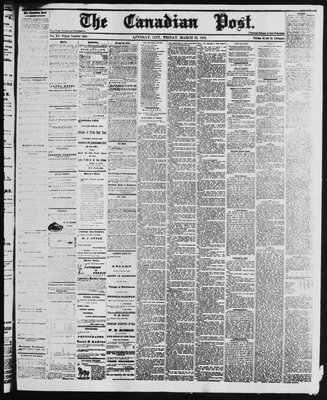 Canadian Post (Lindsay, ONT), 28 Mar 1879