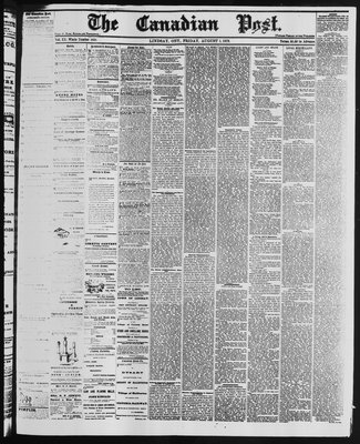 Canadian Post (Lindsay, ONT), 1 Aug 1879