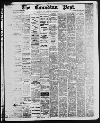 Canadian Post (Lindsay, ONT), 21 Nov 1879