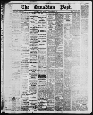 Canadian Post (Lindsay, ONT), 19 Dec 1879