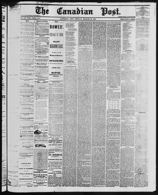 Canadian Post (Lindsay, ONT), 26 Mar 1880