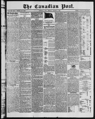 Canadian Post (Lindsay, ONT), 2 Mar 1883