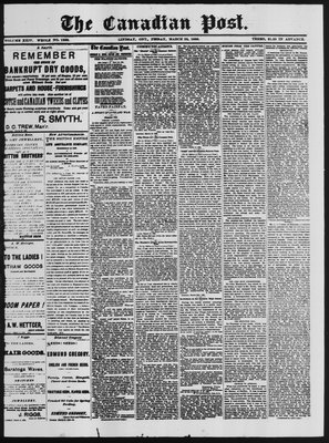 Canadian Post (Lindsay, ONT), 23 Mar 1883