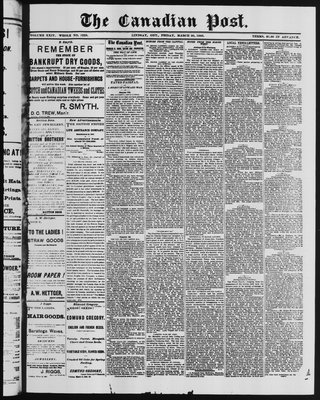 Canadian Post (Lindsay, ONT), 30 Mar 1883