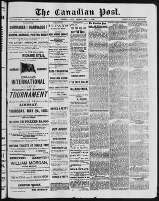 Canadian Post (Lindsay, ONT), 4 May 1883