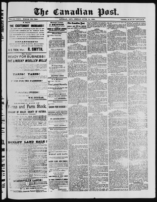 Canadian Post (Lindsay, ONT), 15 Jun 1883