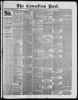 Canadian Post (Lindsay, ONT), 13 Jul 1883