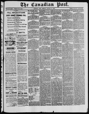 Canadian Post (Lindsay, ONT), 17 Aug 1883