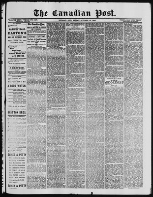 Canadian Post (Lindsay, ONT), 12 Oct 1883