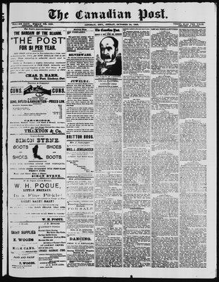 Canadian Post (Lindsay, ONT), 26 Oct 1883