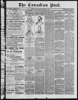 Canadian Post (Lindsay, ONT), 28 Mar 1884