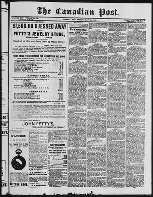 Canadian Post (Lindsay, ONT), 23 May 1884