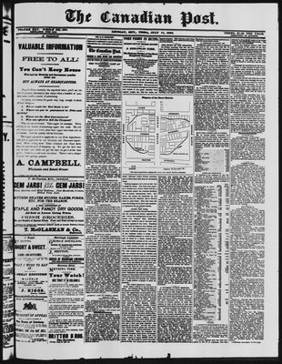 Canadian Post (Lindsay, ONT), 11 Jul 1884