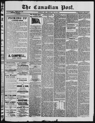 Canadian Post (Lindsay, ONT), 25 Jul 1884