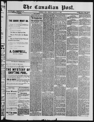 Canadian Post (Lindsay, ONT), 15 Aug 1884