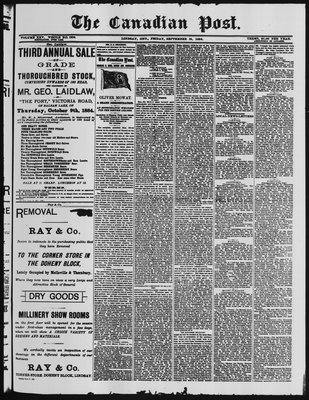 Canadian Post (Lindsay, ONT), 19 Sep 1884