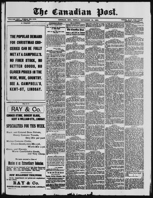 Canadian Post (Lindsay, ONT), 28 Nov 1884