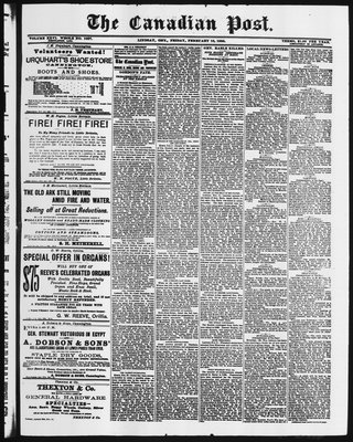 Canadian Post (Lindsay, ONT), 13 Feb 1885