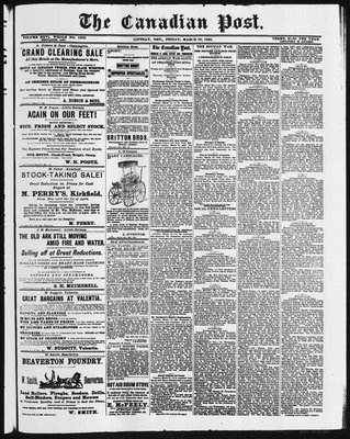 Canadian Post (Lindsay, ONT), 20 Mar 1885