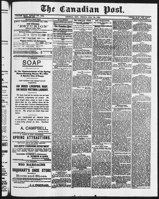 Canadian Post (Lindsay, ONT), 29 May 1885