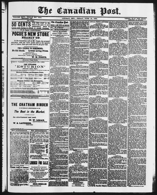 Canadian Post (Lindsay, ONT), 12 Jun 1885