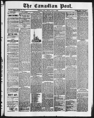 Canadian Post (Lindsay, ONT), 3 Jul 1885