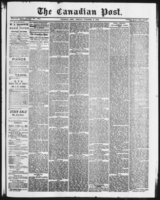 Canadian Post (Lindsay, ONT), 2 Oct 1885