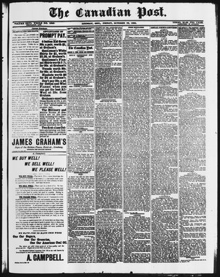 Canadian Post (Lindsay, ONT), 23 Oct 1885